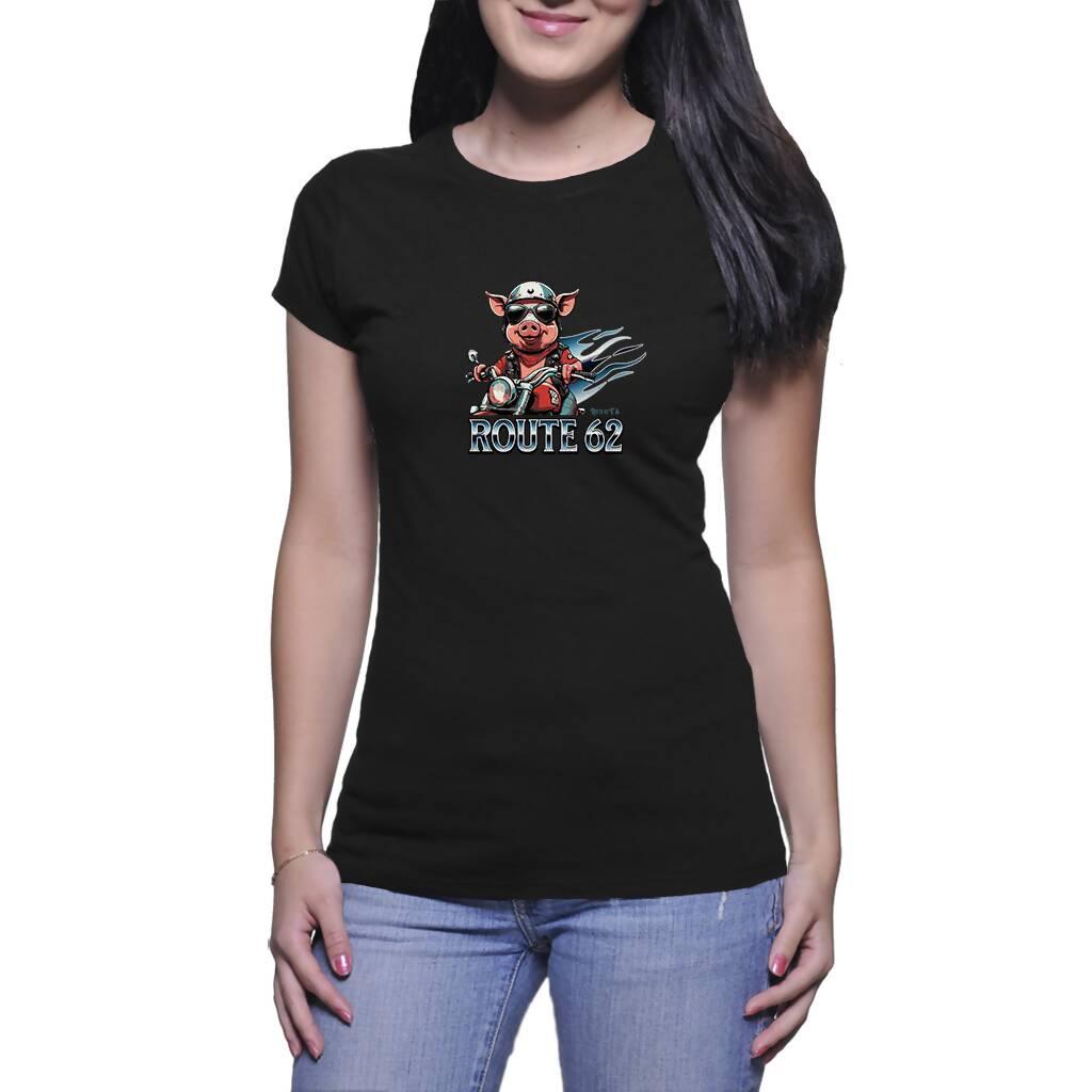 R 62 Hog - Ladie's T - Shirt ( Route 62 T ' S )