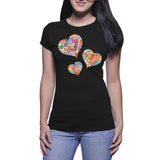 Floral Hearts - Lady's T-Shirt (Sparkles)