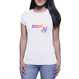 Cosmic AF - Ladies Crew T-Shirt (Cafinnate)